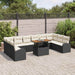 Tuin Sofa Set 11 st Zwart en crème