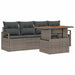 Tuin Sofa Set 5 st 4-Aantal zitplaatsen Grijs