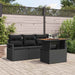 Tuin Sofa Set 5 st 4-Aantal zitplaatsen Zwart