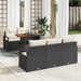 Tuin Sofa Set 6 st 5-Aantal zitplaatsen Zwart en crème