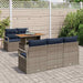 Tuin Sofa Set 6 st 5-Aantal zitplaatsen grijs en marineblauw