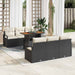Tuin Sofa Set 7 st 6-Aantal zitplaatsen Zwart en crème