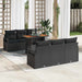 Tuin Sofa Set 7 st 6-Aantal zitplaatsen Zwart