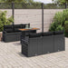Tuin Sofa Set 7 st 6-Aantal zitplaatsen Zwart