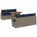 Tuin Sofa Set 7 st 6-Aantal zitplaatsen grijs en marineblauw