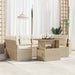 Tuin Sofa Set 7 st 6-Aantal zitplaatsen beige en crèmekleurig