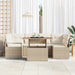 Tuin Sofa Set 7 st 6-Aantal zitplaatsen beige en crèmekleurig