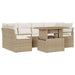 Tuin Sofa Set 7 st 6-Aantal zitplaatsen beige en crèmekleurig