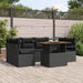 Tuin Sofa Set 7 st 6-Aantal zitplaatsen Zwart