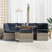 Tuin Sofa Set 7 st 6-Aantal zitplaatsen grijs en marineblauw