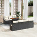 Tuin Sofa Set 8 st 7-Aantal zitplaatsen Zwart en Crème