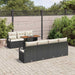 Tuin Sofa Set 8 st 7-Aantal zitplaatsen Zwart en Crème