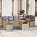 Tuin Sofa Set 8 st 7-Aantal zitplaatsen Beige en Grijs