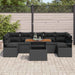 Tuin Sofa Set 8 st 7-Aantal zitplaatsen Zwart en Bruin