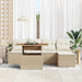 Tuinbankenset 6 st Beige poly rattan