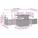 Tuinbankenset 6 st Beige poly rattan