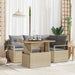 Tuinbankenset 5 st 4-Aantal zitplaatsen Beige en Grijs