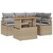 Tuinbankenset 5 st 4-Aantal zitplaatsen Beige en Grijs