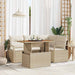 Tuinbankenset 5 st 4-Aantal zitplaatsen Beige en Crème