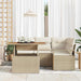 Tuinbankenset 5 st 4-Aantal zitplaatsen Beige en Crème