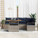 Tuinbankenset 6 st 5-Aantal zitplaatsen Grijs en Marineblauw