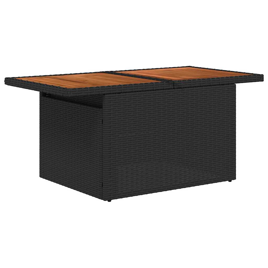 Tuinbankenset 7 pcs Zwart en Crème