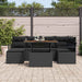 Tuinbankenset 7 st Zwart poly rattan
