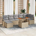 Tuinbankenset 8 st Beige en Grijs