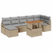 Tuinbankenset 8 st Beige en Grijs