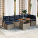 Tuinbankenset 8 st Grijs poly rattan
