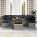 Tuinbankenset 8 st Grijs poly rattan