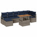 Tuinbankenset 8 st Grijs poly rattan
