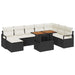 Tuinbankenset 9 pcs Zwart en Crème