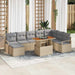 Tuinbankenset 9 st Beige en Grijs