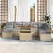 Tuinbankenset 9 st Beige en Grijs