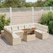 Tuinbankenset 10 st 9-Aantal zitplaatsen Beige en Crème