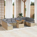 Tuinbankenset 11 st 10-Aantal zitplaatsen Beige en Grijs