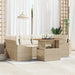 Tuinbankenset 7 st Beige en Crème