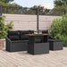 Tuinbankenset 6 st Zwart en Bruin