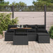 Tuinbankenset 6 st Zwart en Bruin