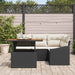 Tuinbankenset 5 st Zwart poly rattan