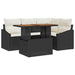 Tuinbankenset 5 st Zwart poly rattan