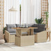Tuinbankenset 5 st Beige poly rattan