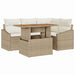 Tuinbankenset 5 st Beige poly rattan
