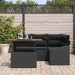 Tuinbankenset 5 st Zwart poly rattan