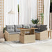 Tuinbankenset 6 st Beige en Grijs