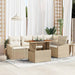 Tuinbankenset 6 st Beige en Crème