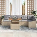 Tuinbankenset 7 st Beige en Grijs