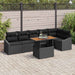 Tuinbankenset 7 st Zwart en Bruin
