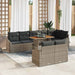 Tuin Sofa Set 9 st Grijs en Bruin